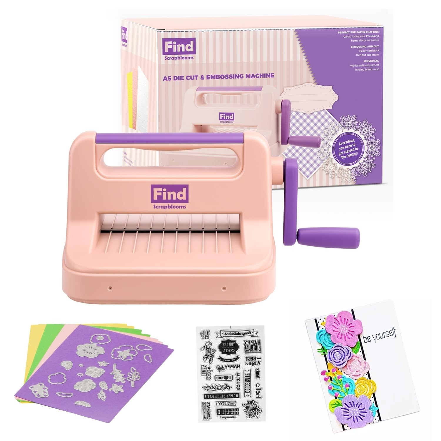 Die Cut Machine,Manual Embossing Machine for Cardmaking,Scrapbooking with Gif...