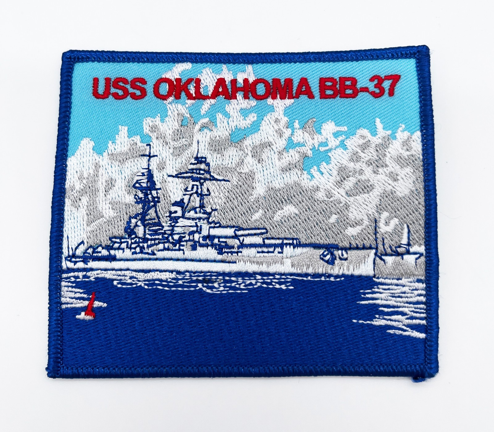 USS Oklahoma BB-37 Patch – Plastic Backing, 4 in