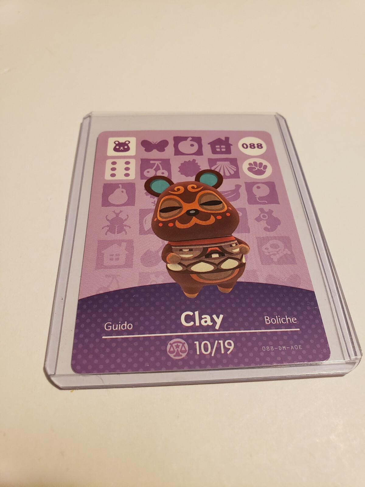 !SUPER SALE! Clay # 088 88 Animal Crossing Amiibo Card AUTHENTIC Series 1 NEW!