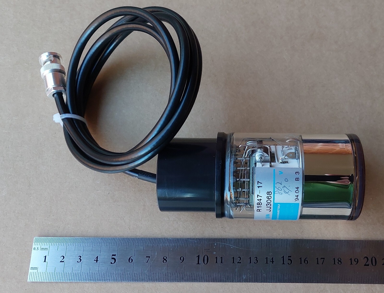 Hamamatsu R1847 2" Photomultiplier With Divider Cable Tested For Spectrometry