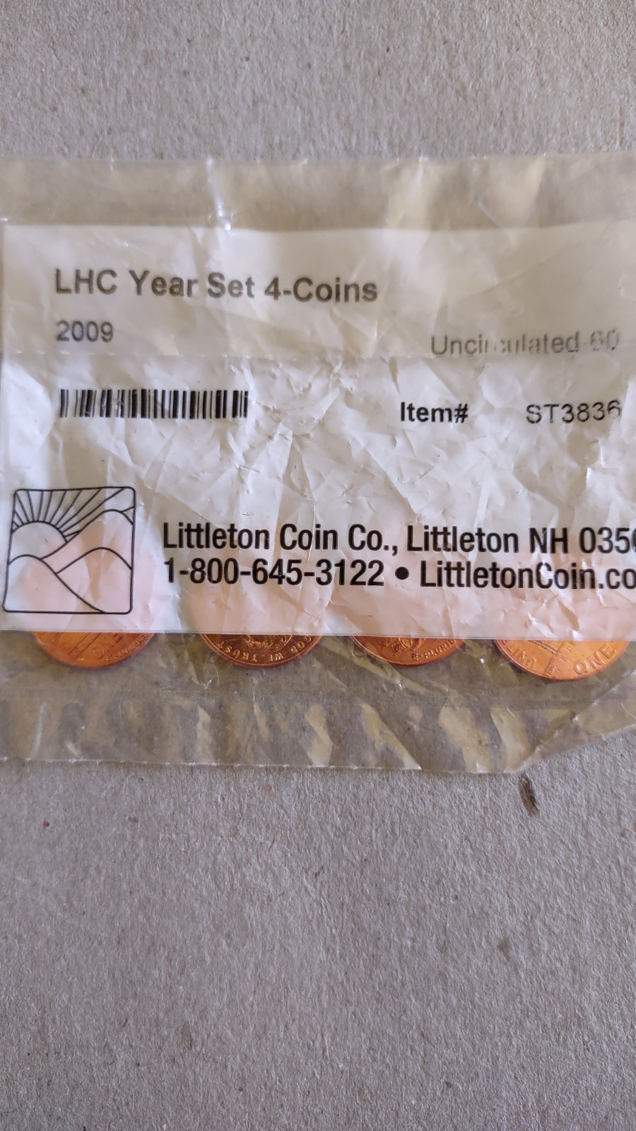LHC  4 2009 Lincoln PENNY SET LITTLETON COIN CO