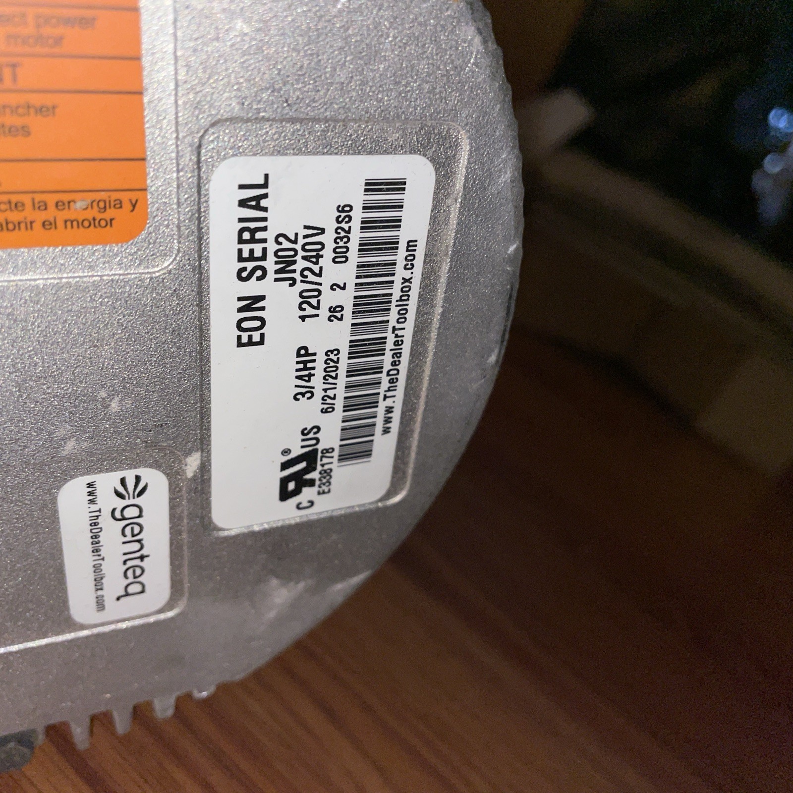 Trane MOT 18585 3/4HP Genteq Variable Speed Motor