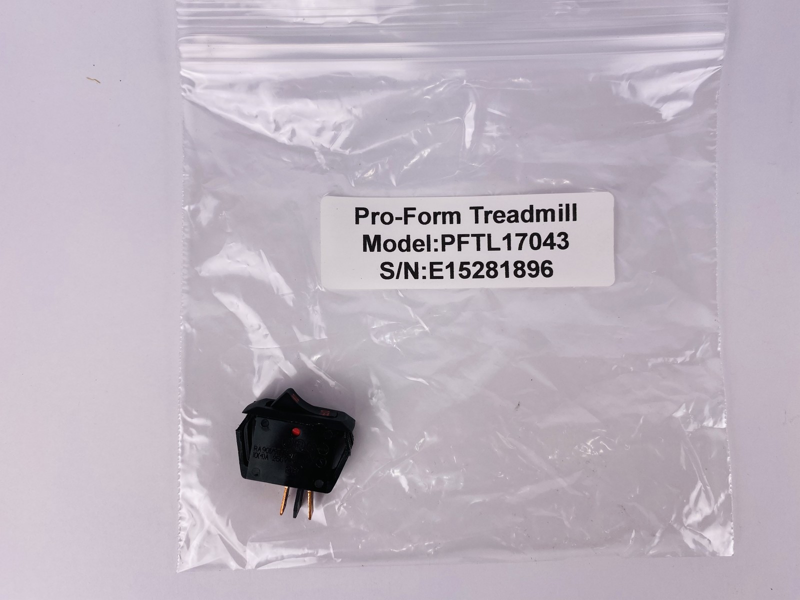 Pro-Form PFTL17043 Treadmill Power Entry On Off Switch (PP315)