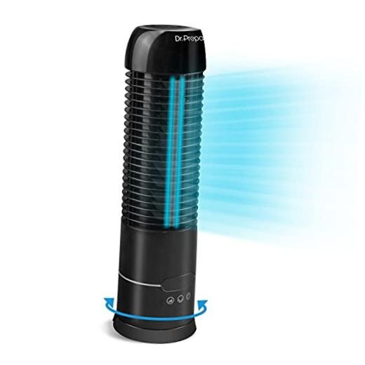 16" Tower Fan, 70° Oscillating Desk Fan, 3 Speeds with Timers, Personal Small