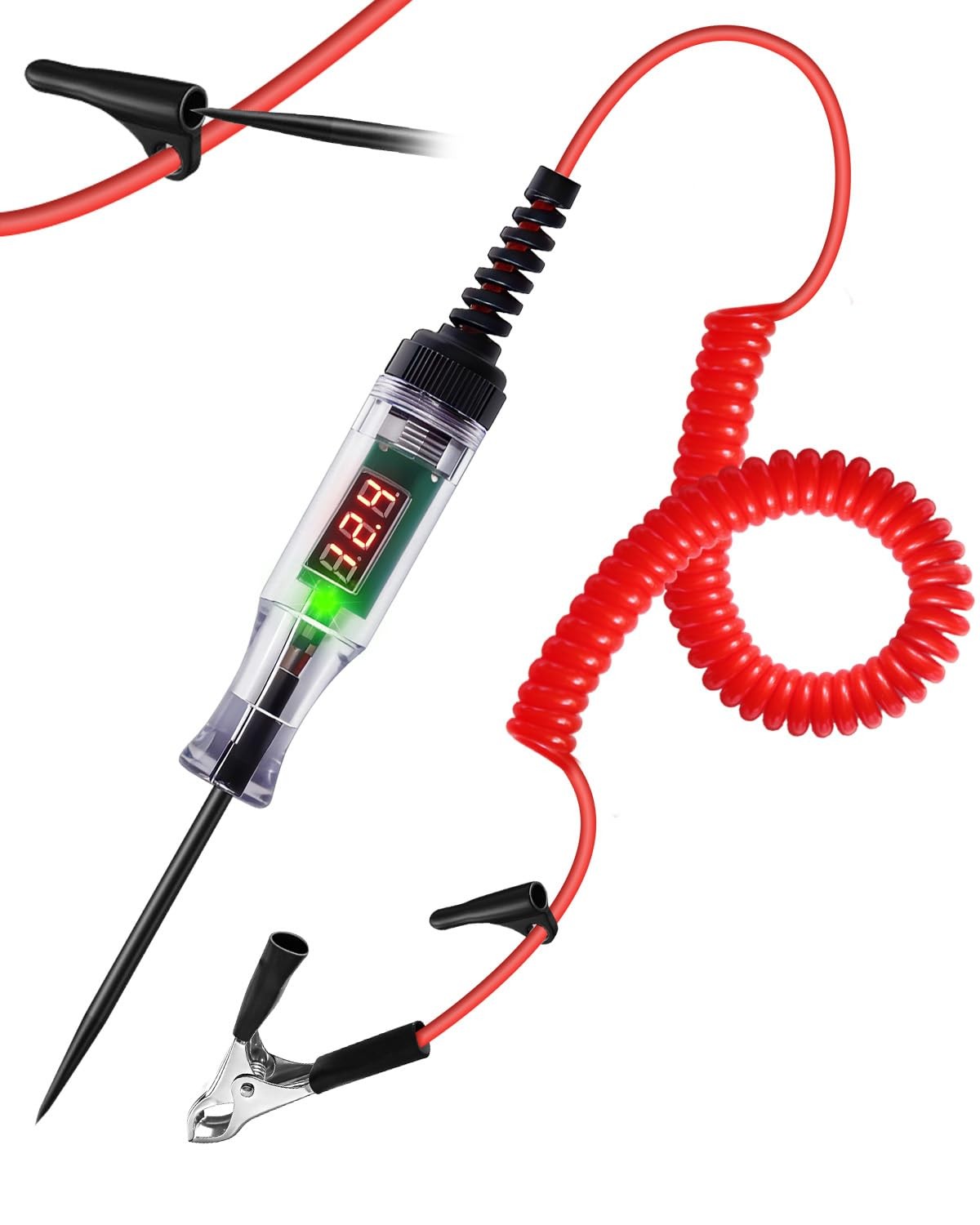Automotive Test Light 3-48V Digital LED Voltage Tester, Car Circuit red