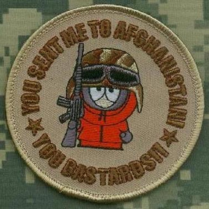 UK CAMP BASTION BART SIMPSON vêlkrö PATCH: You Bastard send Me to Afghanistan