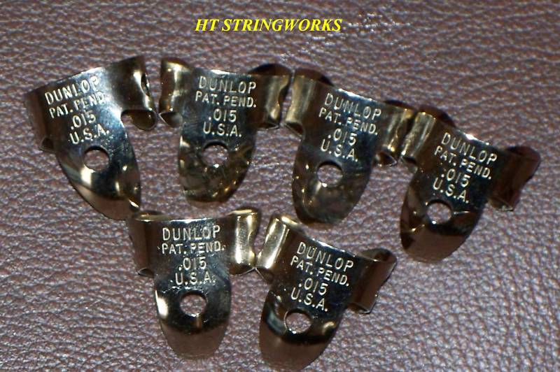 Banjo Parts Dunlop Finger Picks .015 Nickel (6) ~New~ ~Free Shipping To U.S.A.~