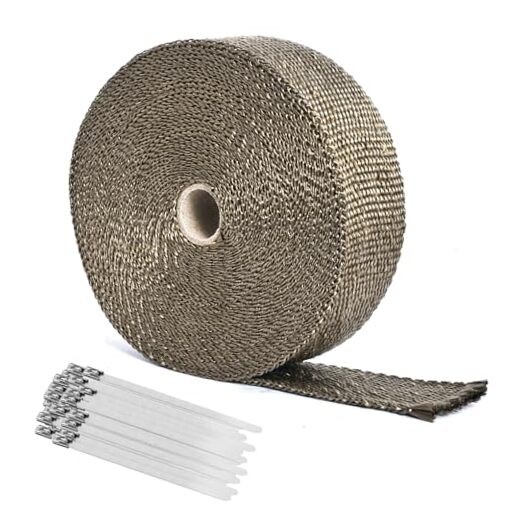 Exhaust Heat Wrap Shield, 2" x 50' Fiberglass Heat Wrap for Exhaust Pipes,