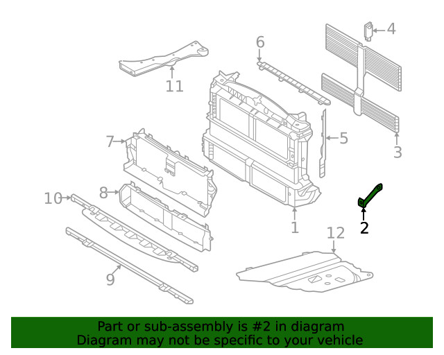 Genuine Ford Radiator Support Bracket NZ6Z-8182-A