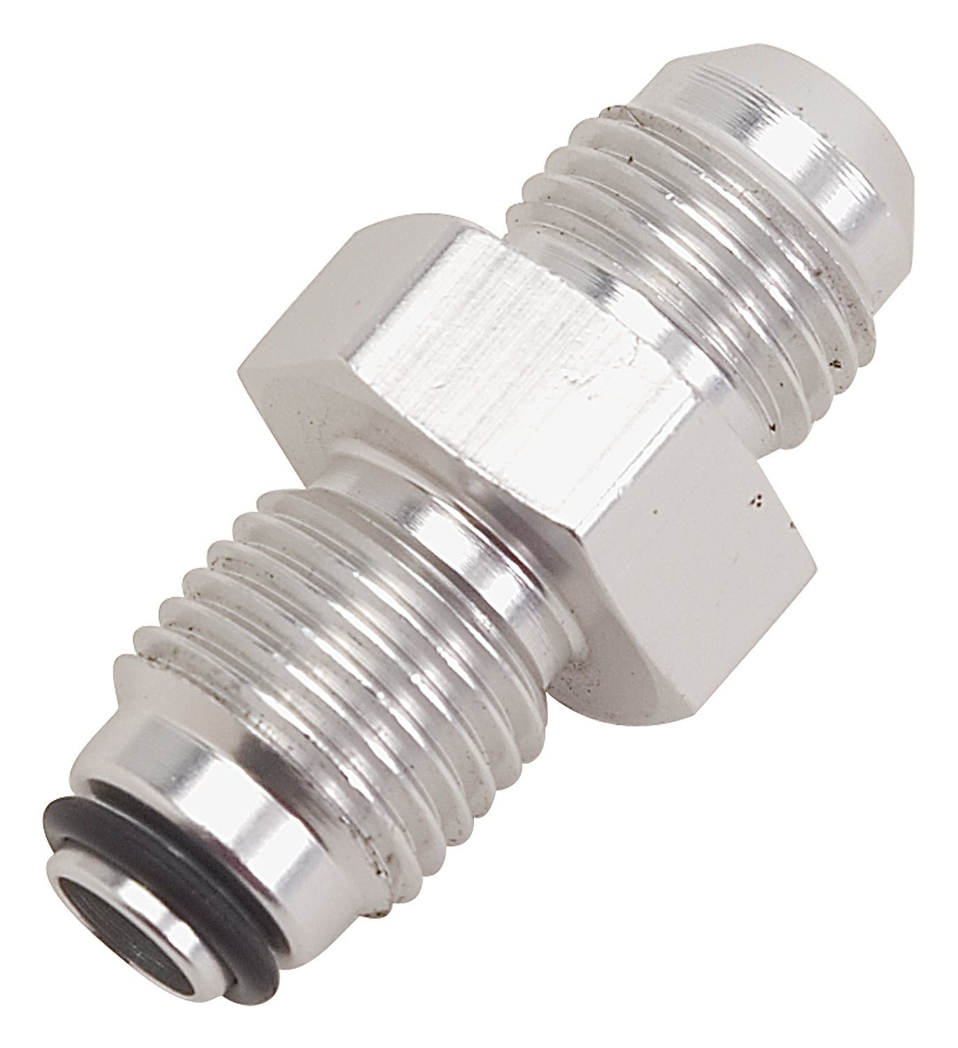 648030 Power Steering Adapter 5/8-18 O-Ring To 6 An Male Clear Anodize