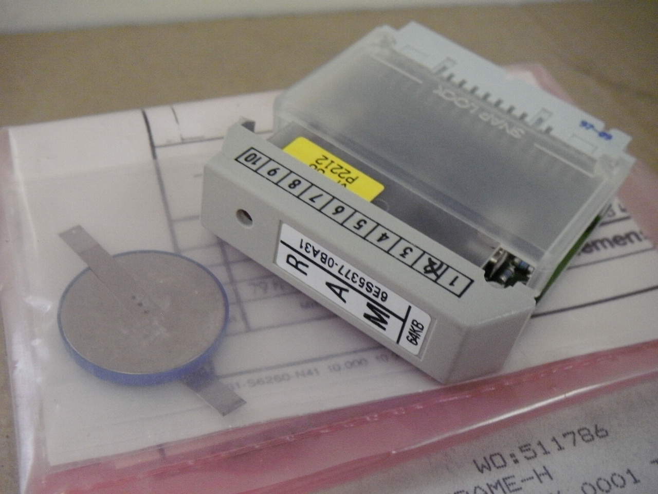 Siemens 6ES5377-0BA31 Memory Submodule 377 RAM 64KB Short Type
