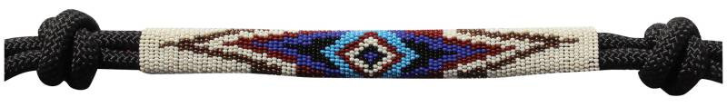 Professional's Choice Beaded Rope Halter - Black/Turquoise