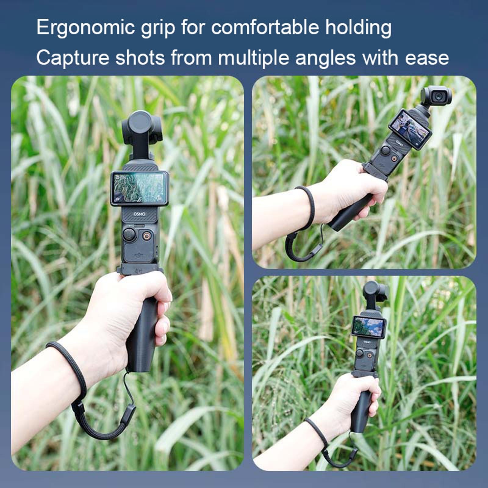 For DJI Osmo Pocket 3 Quick-Release Handle Grip, 3D Printed Extension Mount