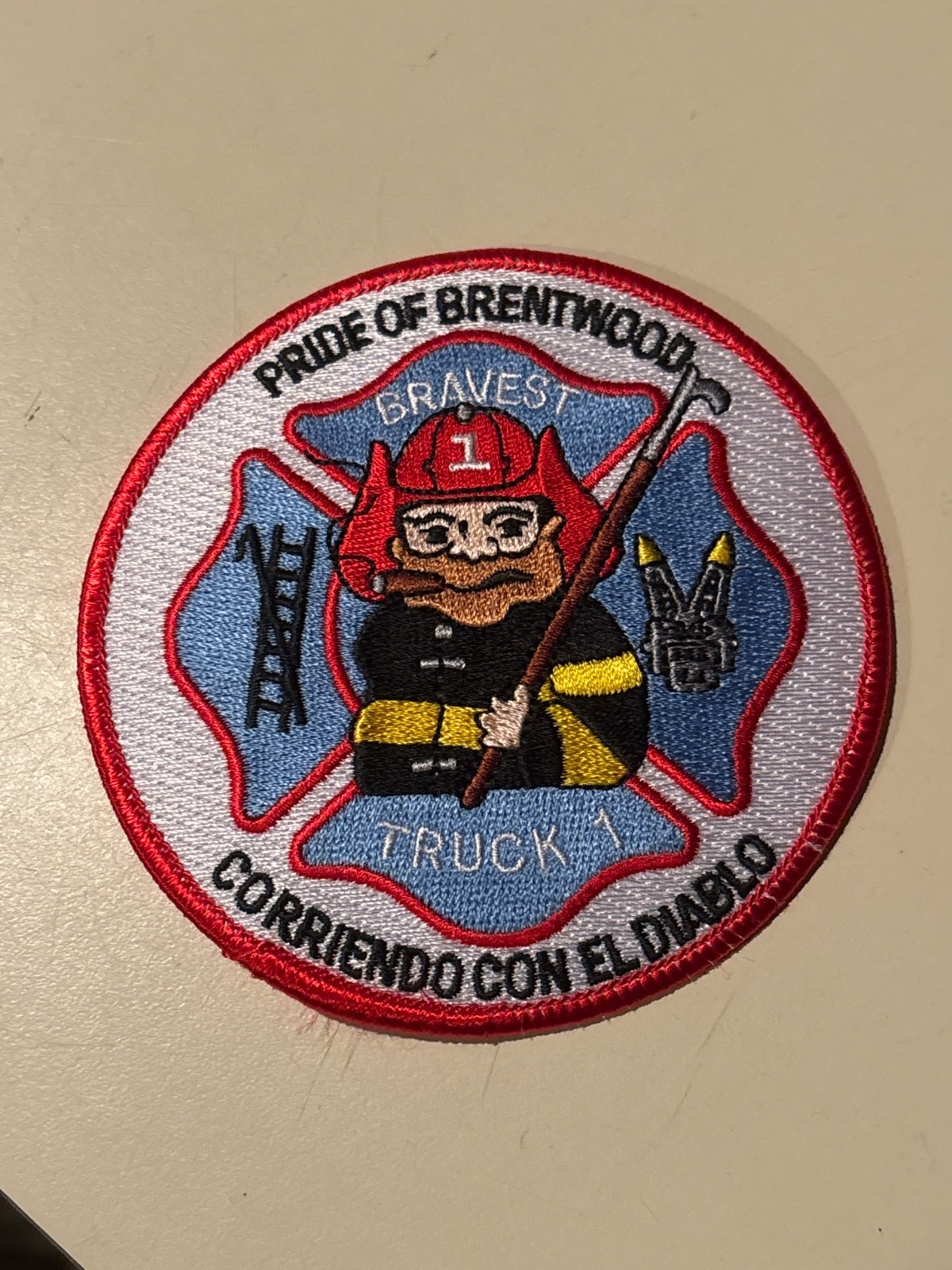 brentwood fire dept truck 1 5" patch new