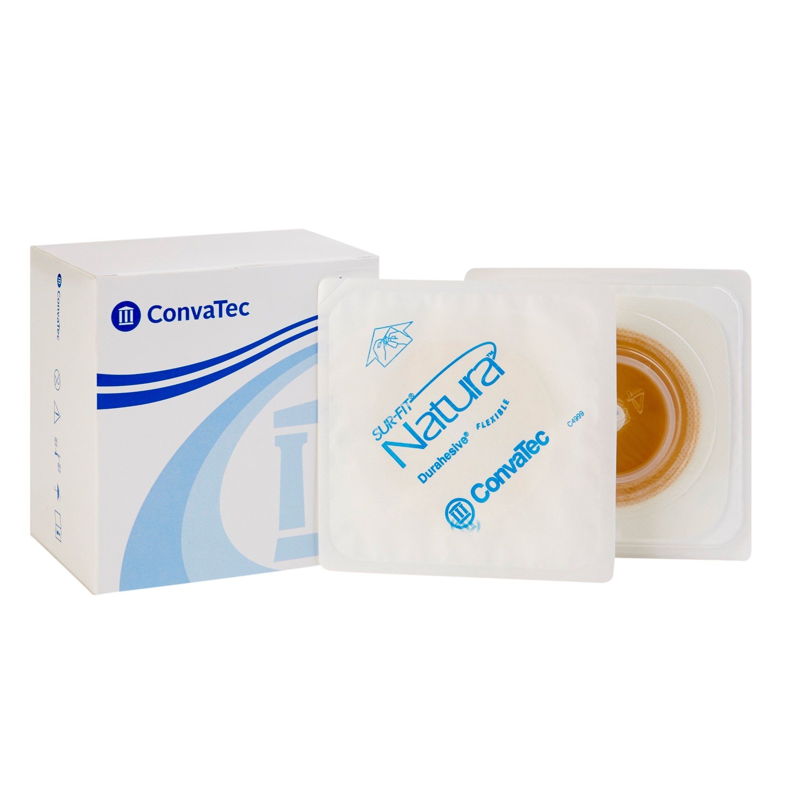 Sur-Fit Natura Colostomy Barrier With 1-1 Inch Stoma Opening, White (BX/10)