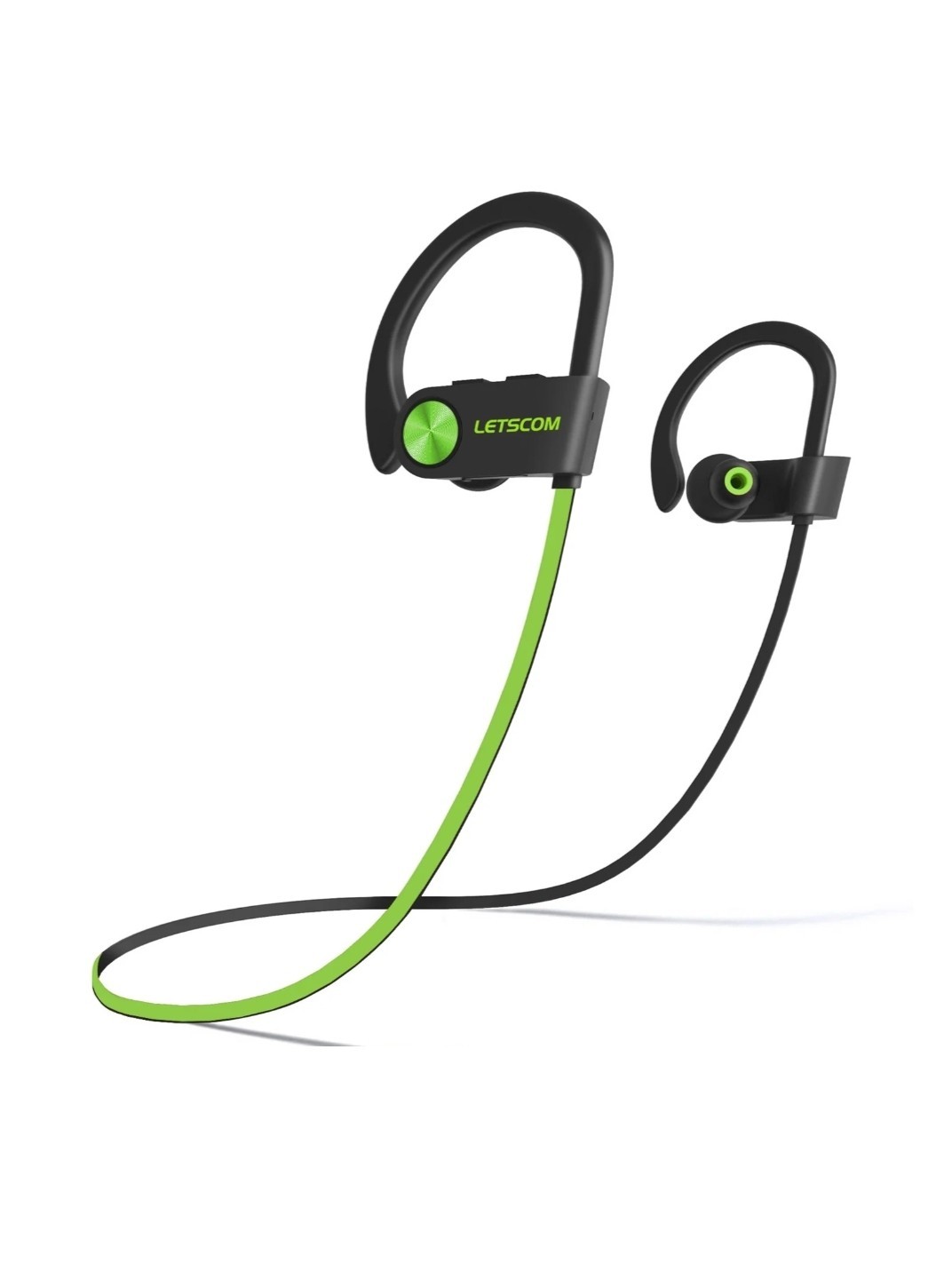 Letscom U8I Bluetooth Wireless Sport Waterproof Earphones - Green/Black