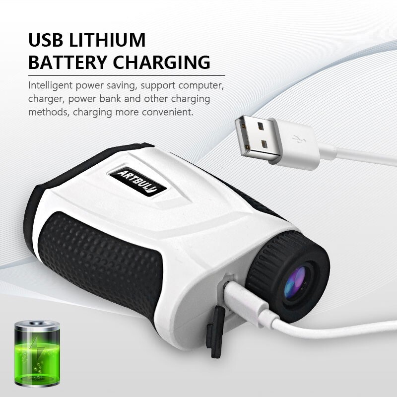 600M USB Charging Laser Rangefinder Telescope Support Range and Speed Testing