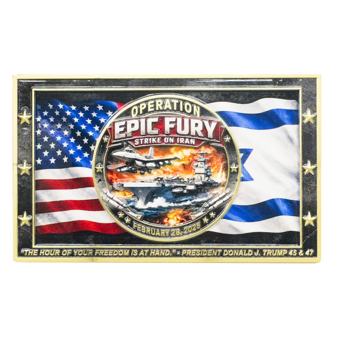 CL-WW Epic Fury Challenge Coin Honoring Pete Hegseth President Trump MAGA F-15 U