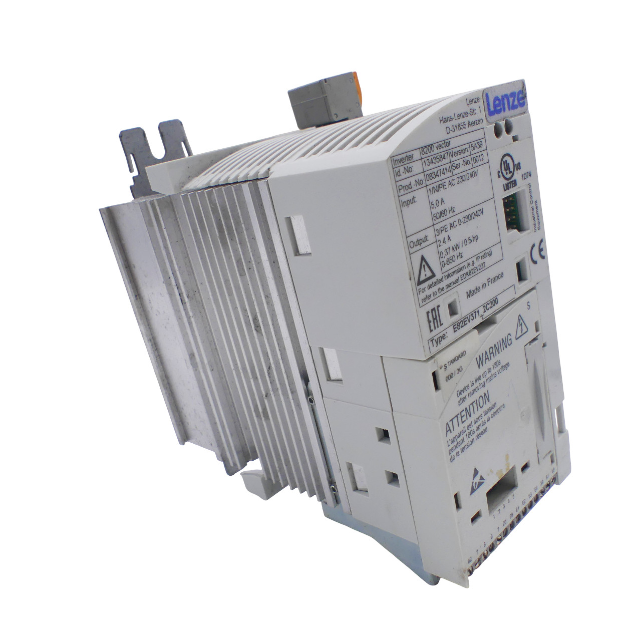 Lenze 8200 Vector E82EV371_2C200 Inverter 13435847 -used-