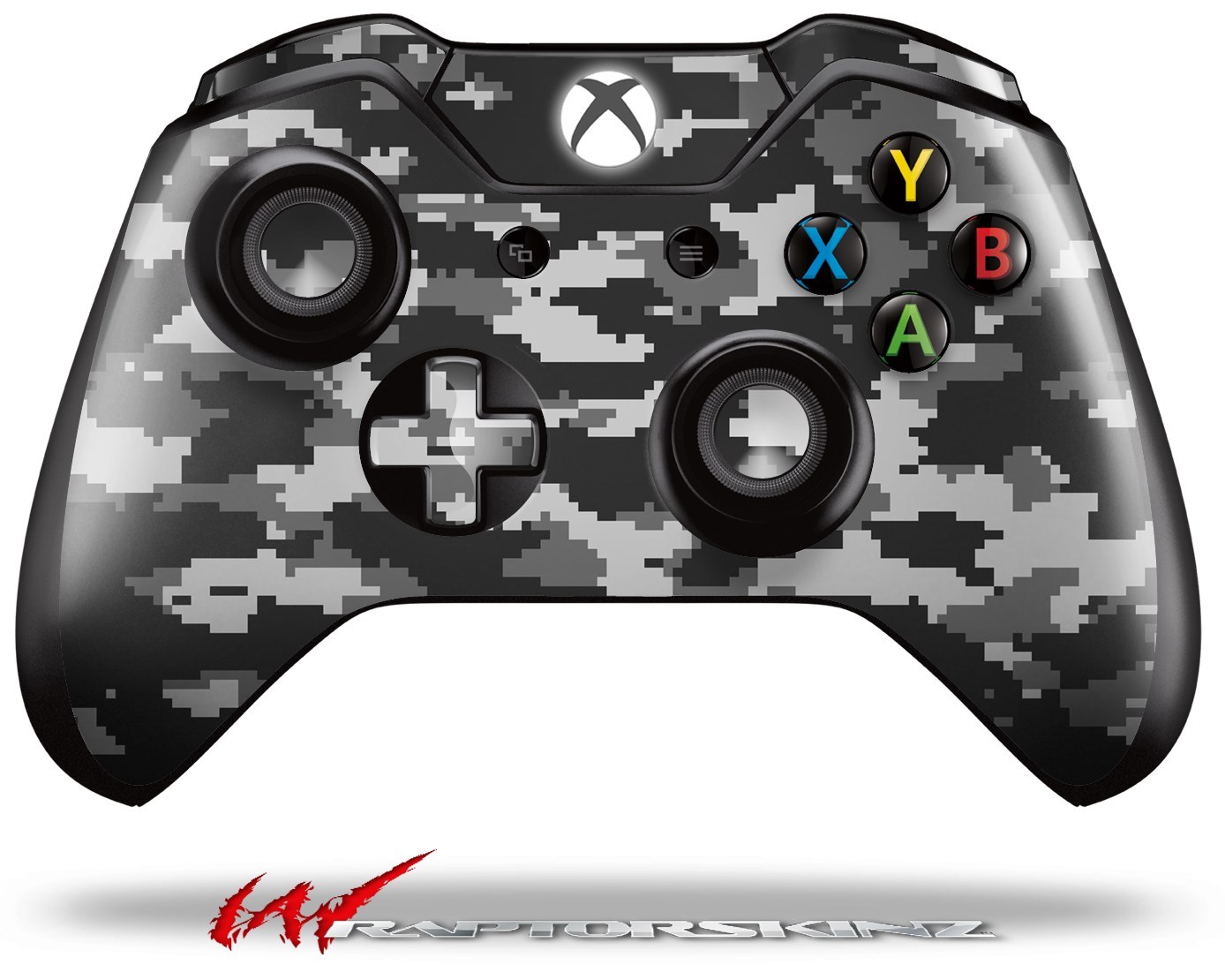 WraptorCamo Digital Camo Gray Skin for XBOX One Controller