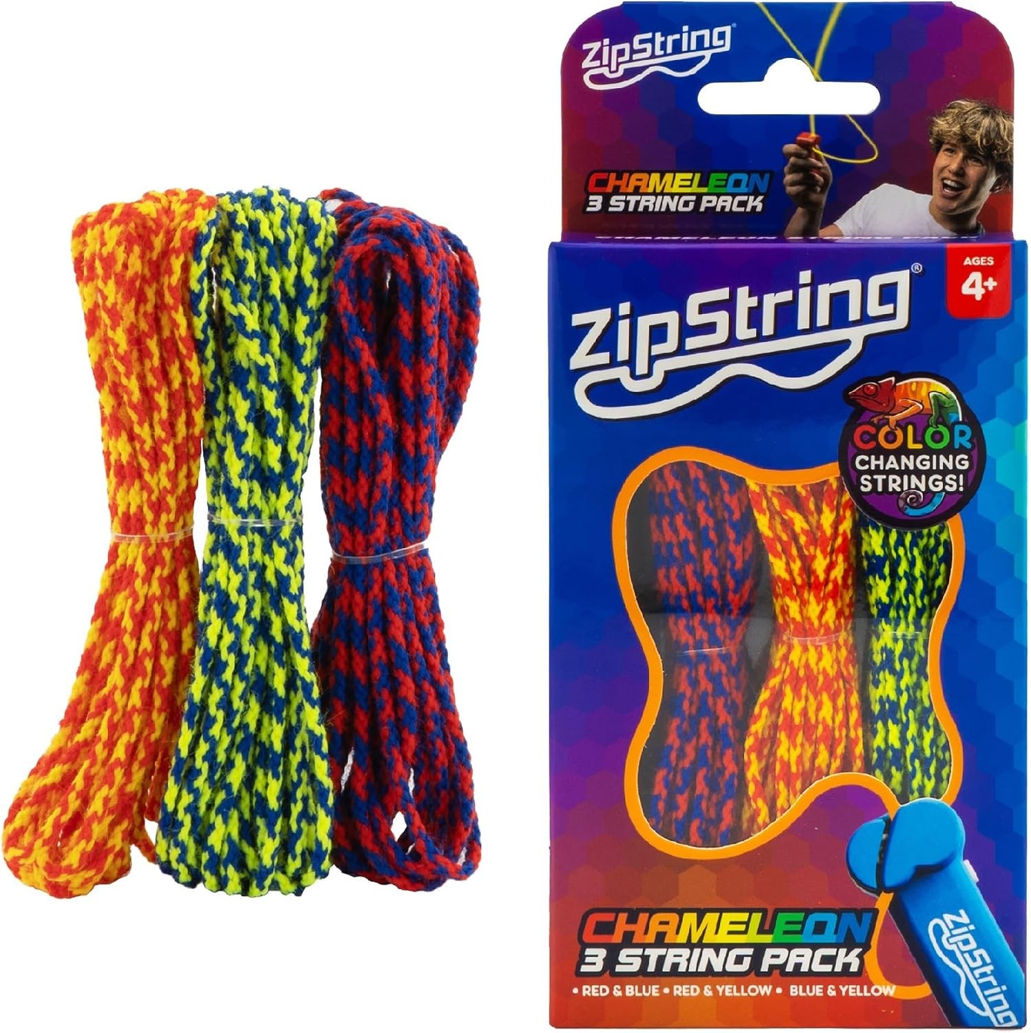 ZipString Chameleon Strings 3 Pack Glow in Dark for Rope Launcher Shark Tank