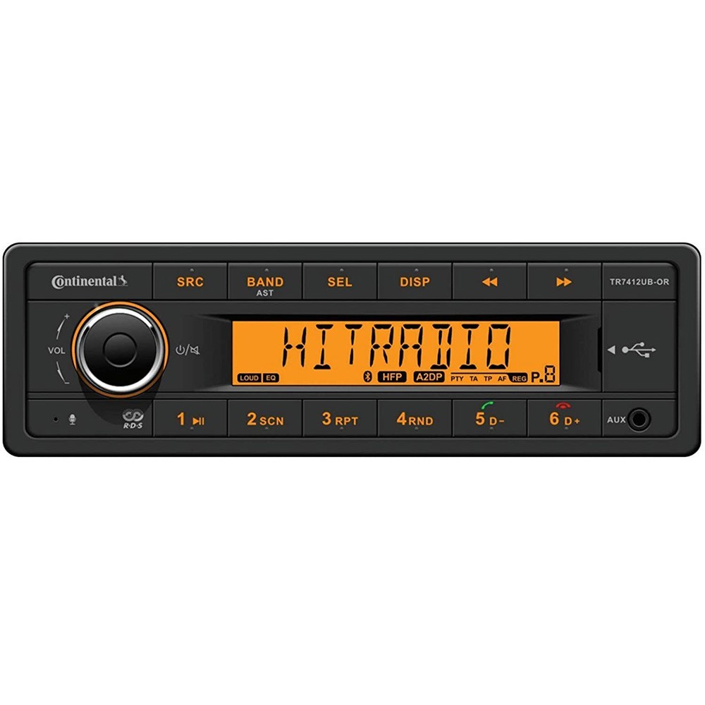 Continental Stereo Receiver AM FM Bluetooth USB Car Radio Head Unit w/ Harness