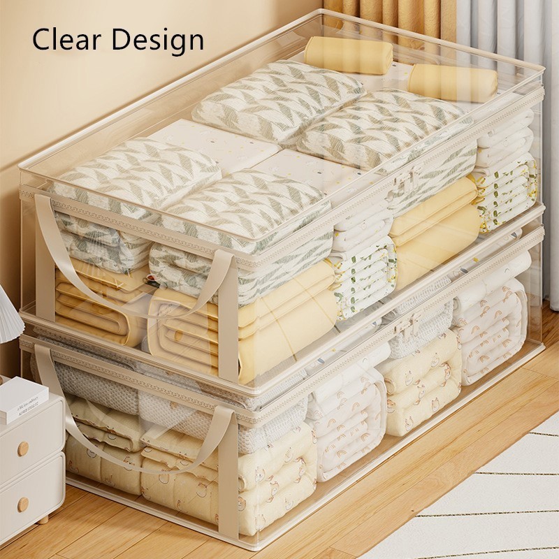 Large Heavy-Duty Thick Plastic Clear Storage Bag for Clothes, Moving & Storages