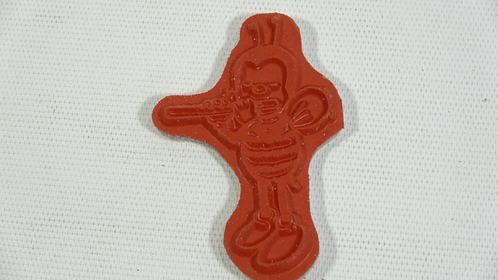 Retired Alota Rubber Stamp Bee Playing Flute - Music