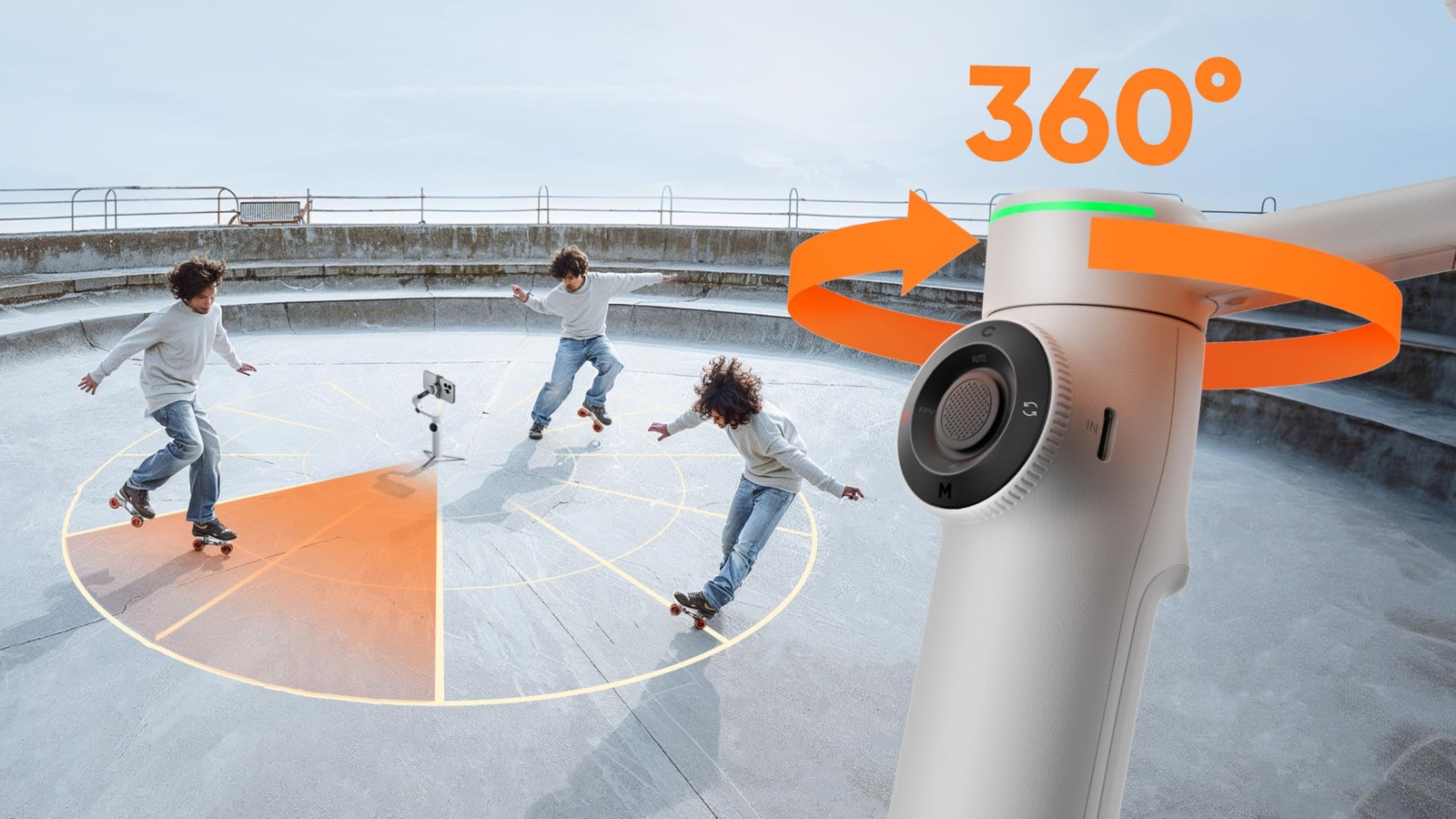 Flow 2 Pro 3-Axis AI-Powered Smartphone Gimbal Creator Bundle - Stone Gray