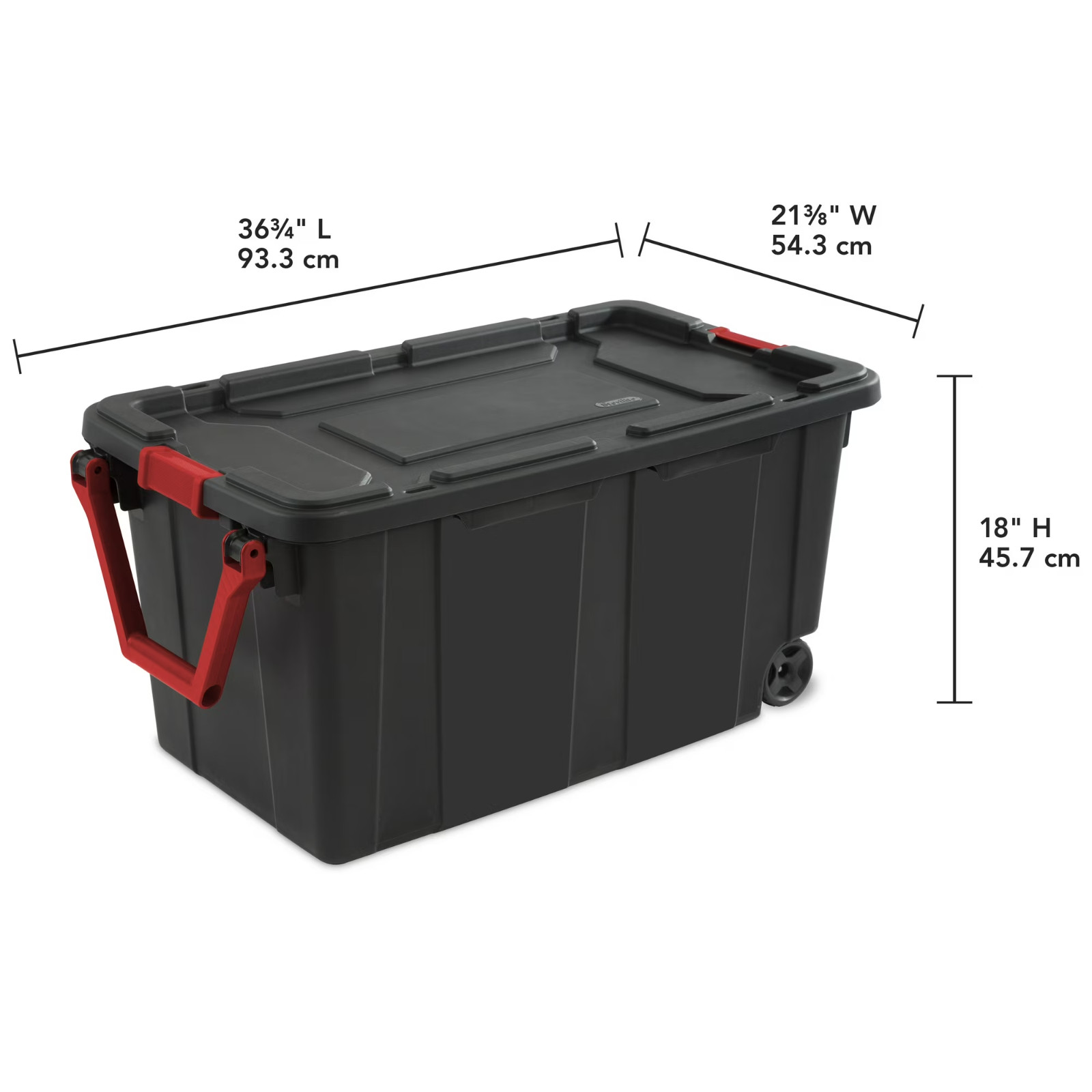 2Pack Extra Large Storage Bin, 40 Gallon Wheeled Plastic Storage Container
