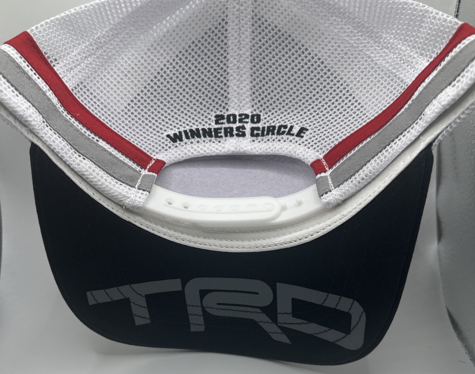 Toyota Racing TRD Hat Logo Striped Snapback Mesh Trucker Cap Black White Red New