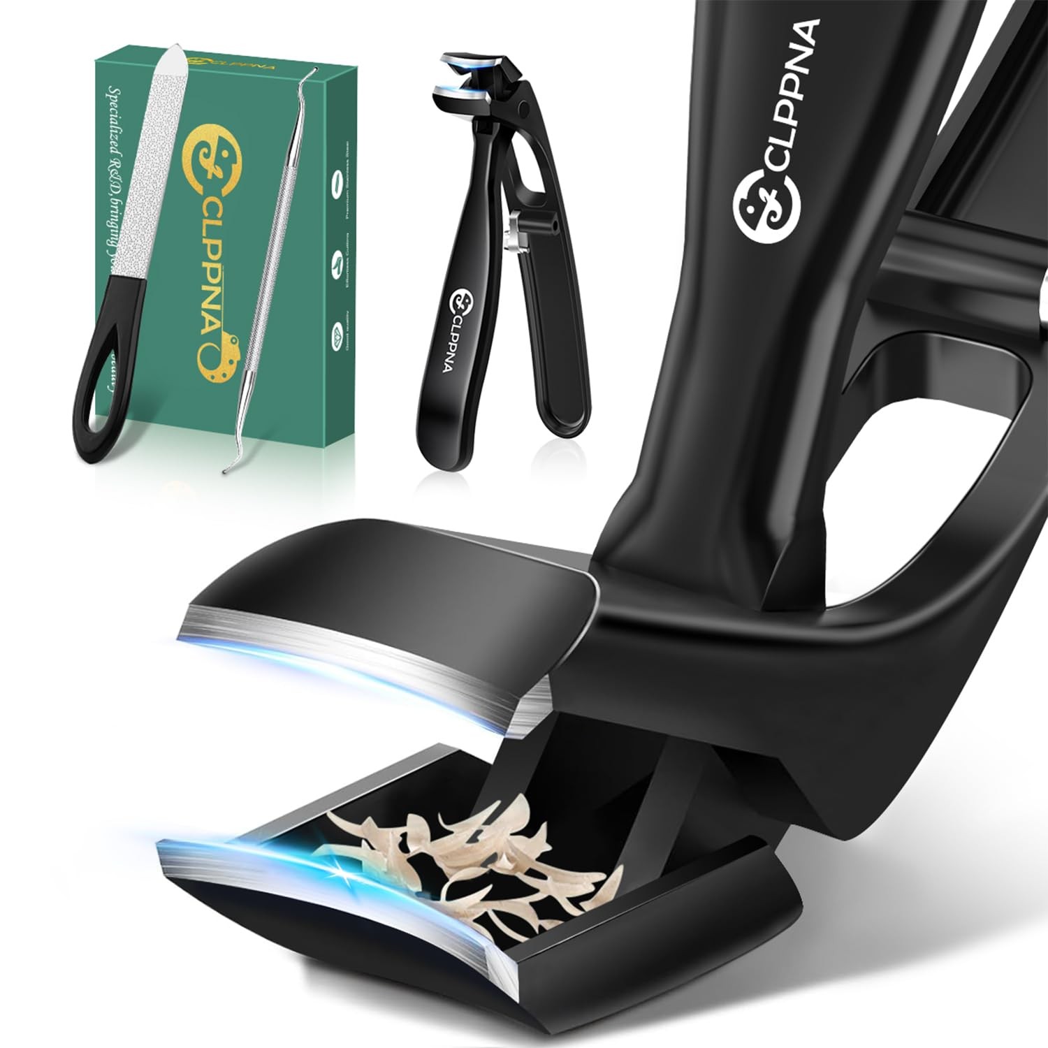 Toenail Clippers for Seniors, 2026 Upgrade Angled Head Nail Black