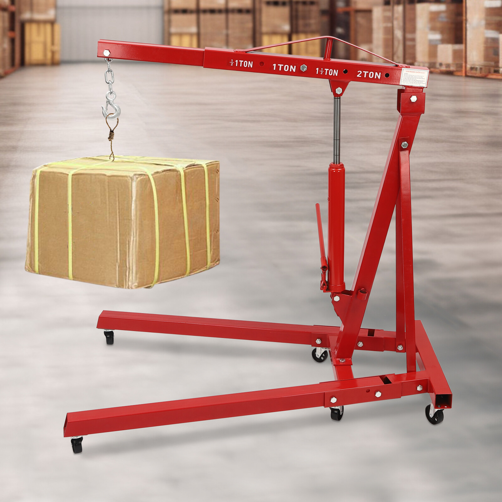 4409LBS 2 TON Heavey Duty Engine Motor Hoist Cherry Picker Shop Crane Lift New