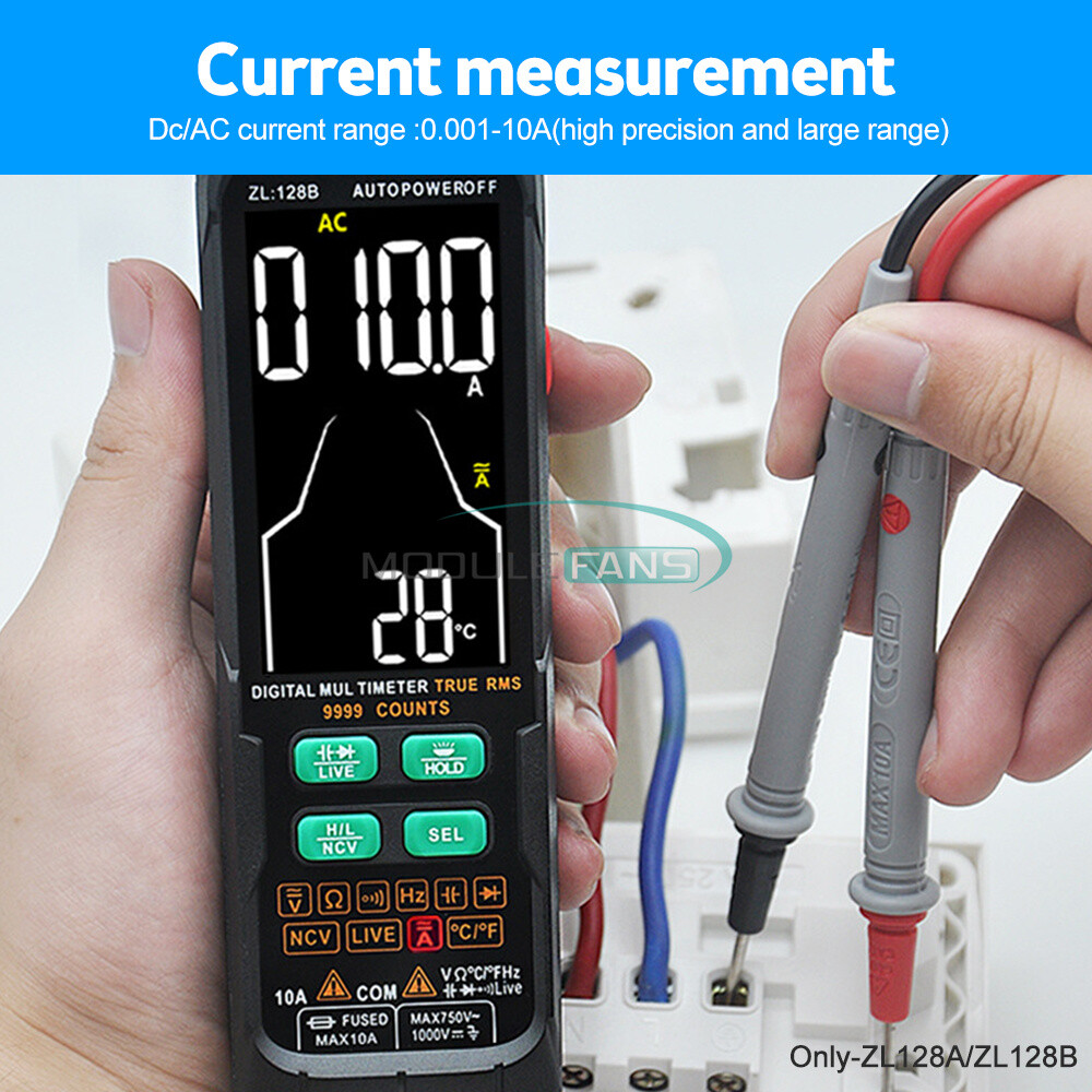 Digital Multimeter Voltage Current Capacitance Frequency Diode True RMS Tester