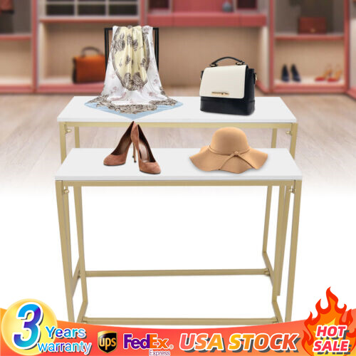 Modern Nesting Tables Retail Display Tables Shoes and Handbags Shelf 110lbs Load