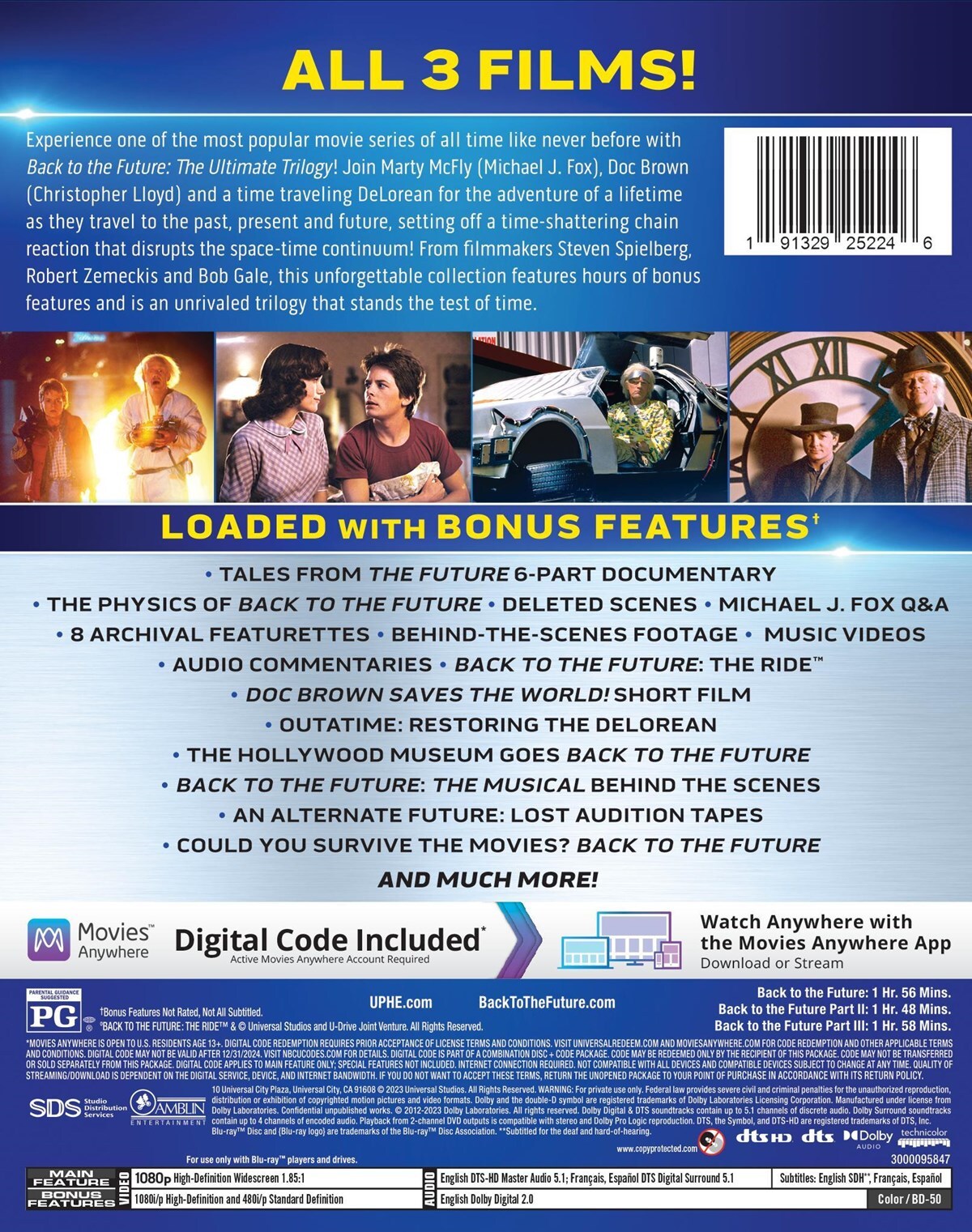 Back to the Future Trilogy Blu-ray Michael J. Fox NEW