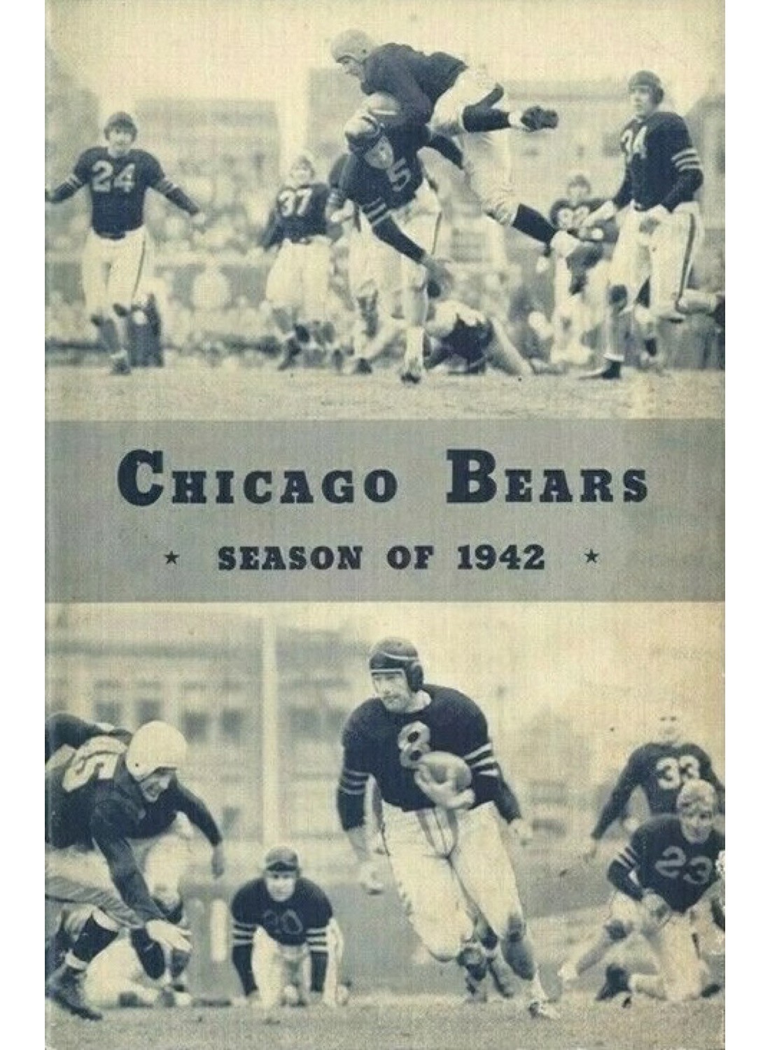 1942 Chicago Bears Media Guide Roster - 24-page NFL Football Press Reprint