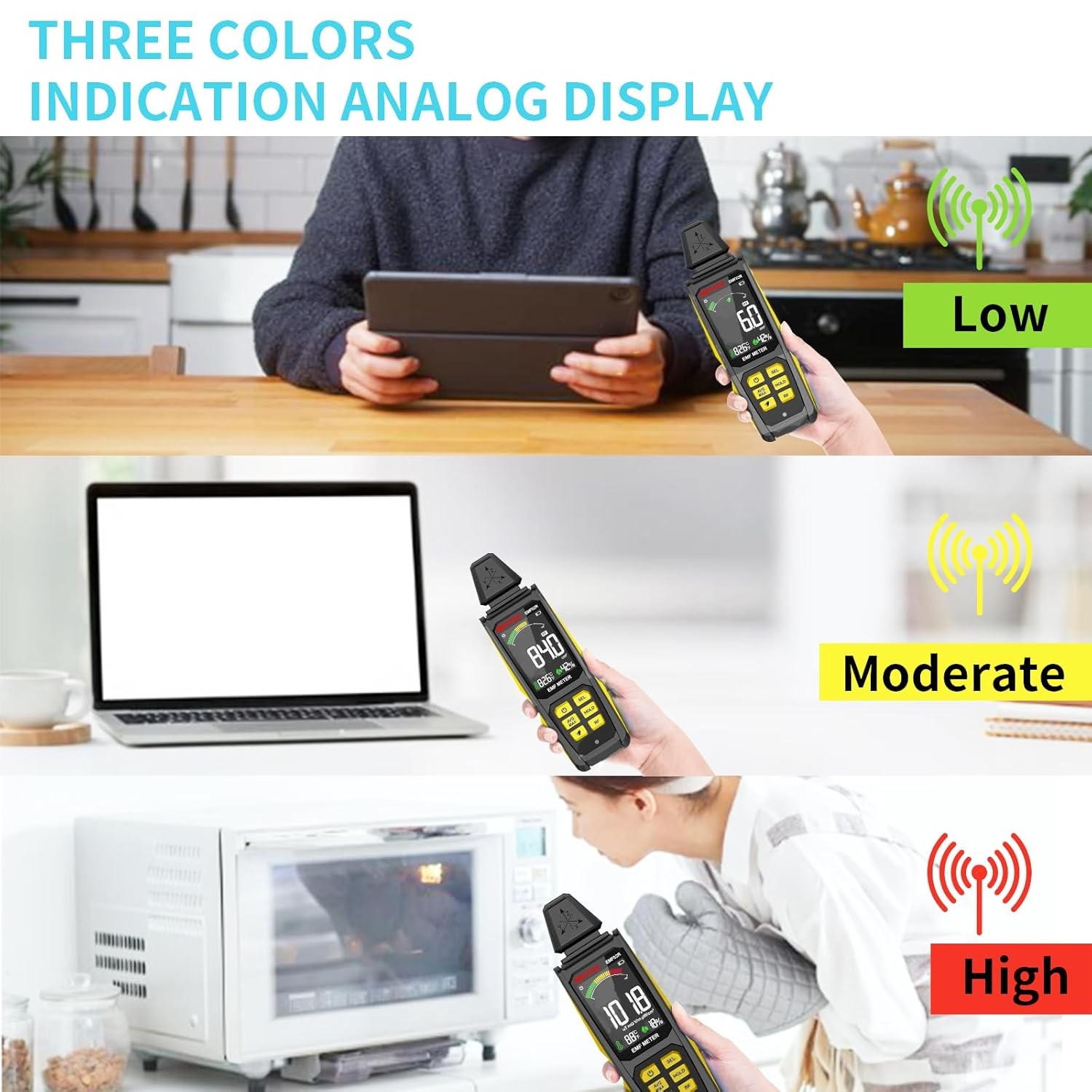 Electromagnetic Field Detector, Five-in-One Electromagnetic Radiation Detector