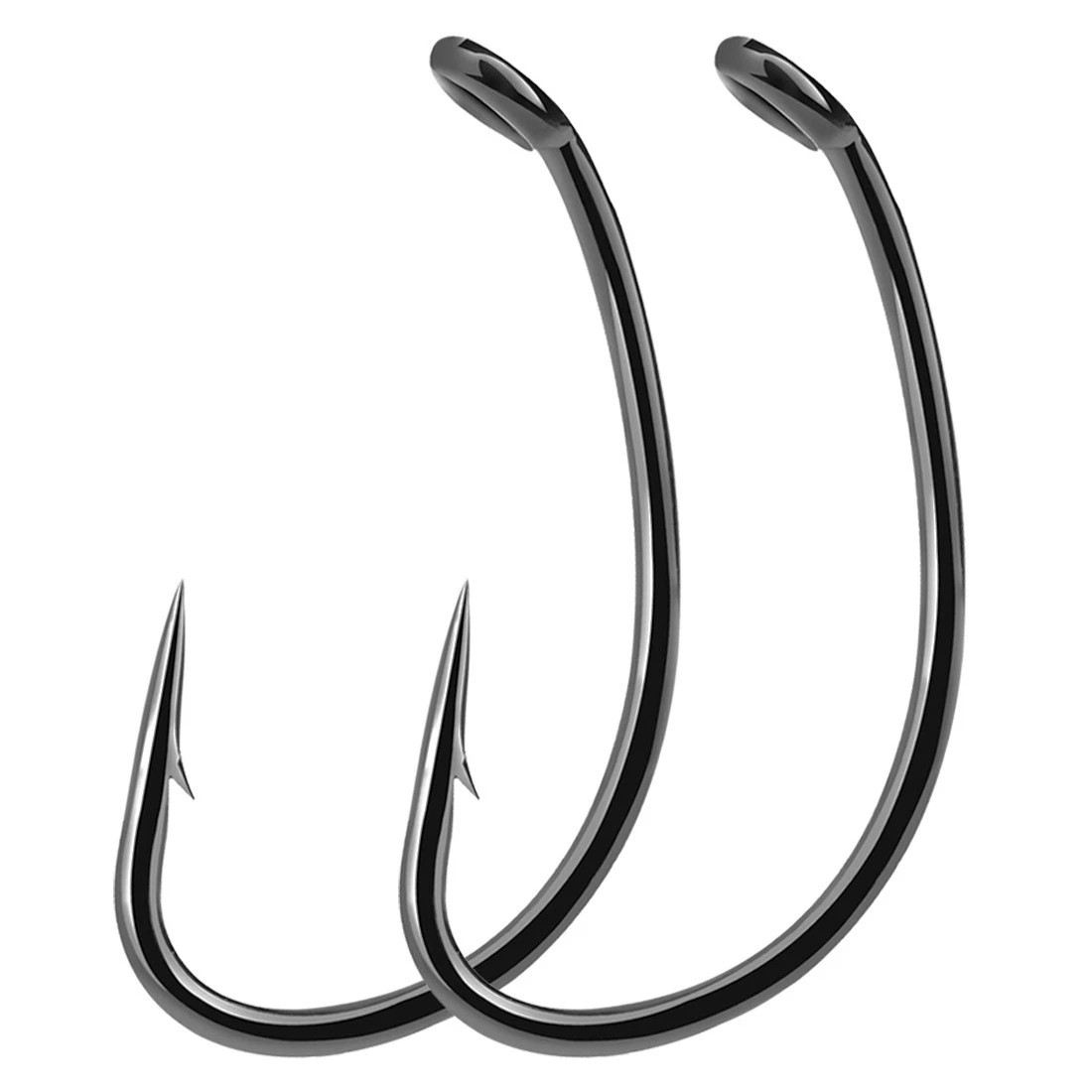 8245 Barbed Carp Fishing Hook High Carbon Steel Black Fish Hook 2 4 6 8 10 12 14