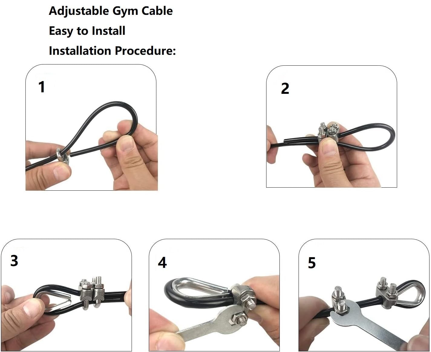 Adjustable Fitness Pulley Cable,Replacement Cable Machine Accessories,Cable Pull
