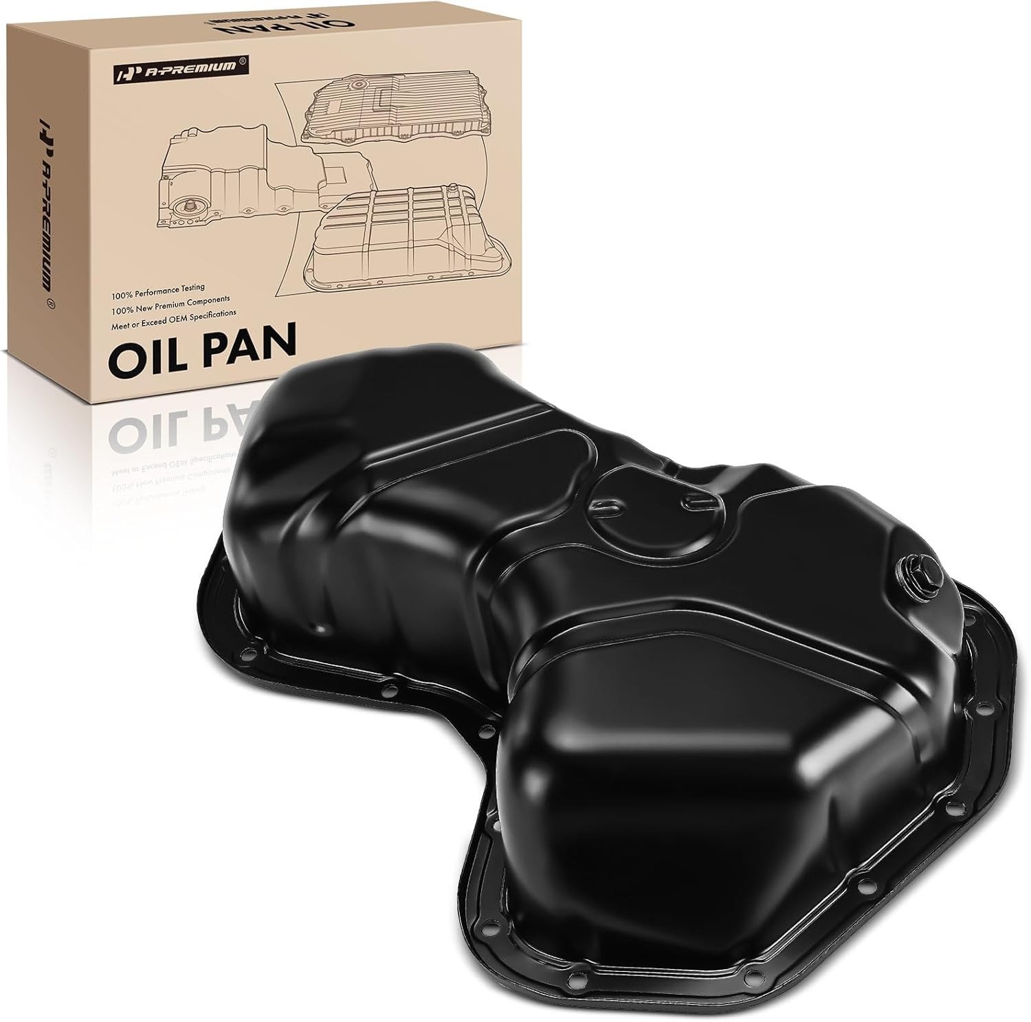 A-Premium Lower Engine Oil Pan Sump with Drain Plug Compatible Toyota...