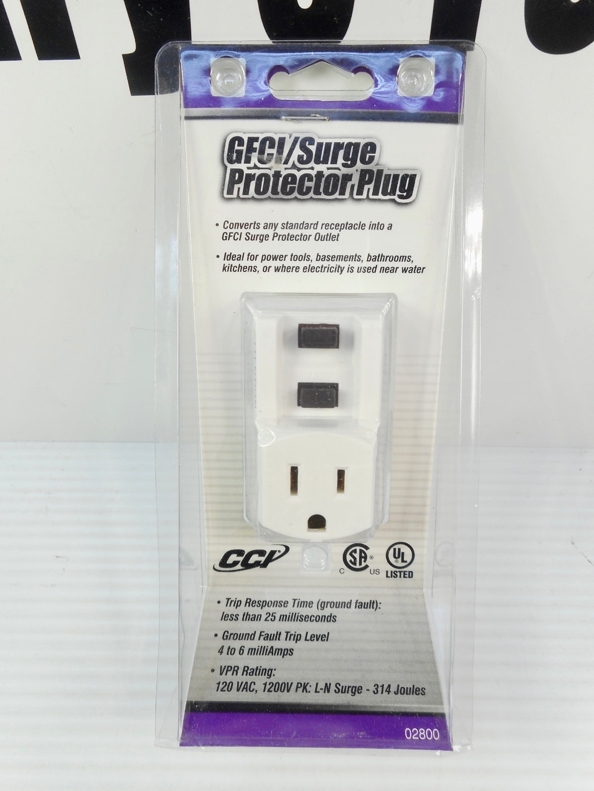 Colemen Cable  Portable GFCI Plug In With Surge Protection