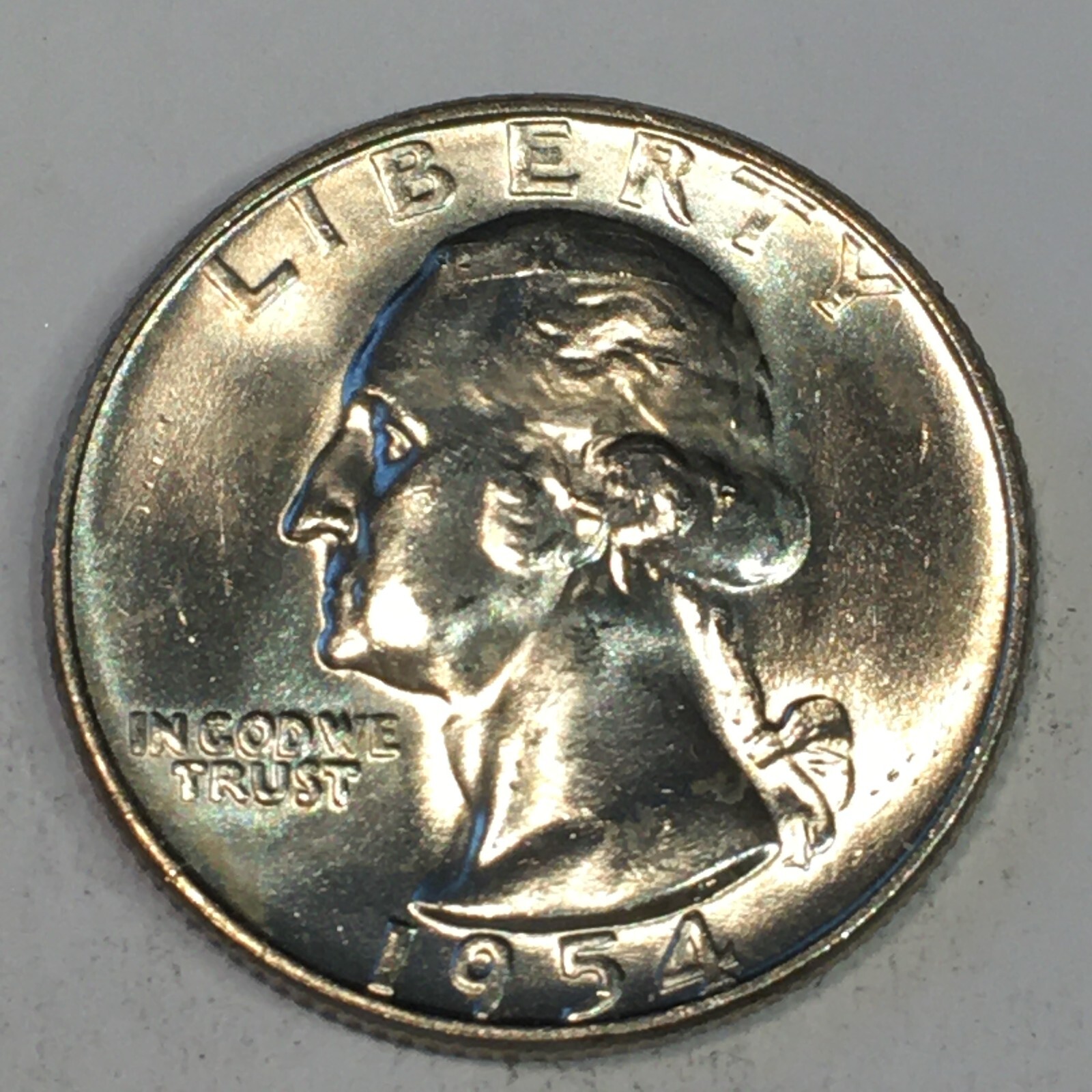 1954-D Silver Washington Quarter - Orig Uncirculated - High Quality Scans #P716