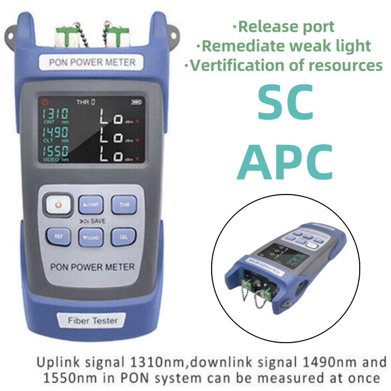 FTTX ONT/OLT Handheld Optical Fiber Tester 1310nm/1490nm/1550nm PON Power Meter