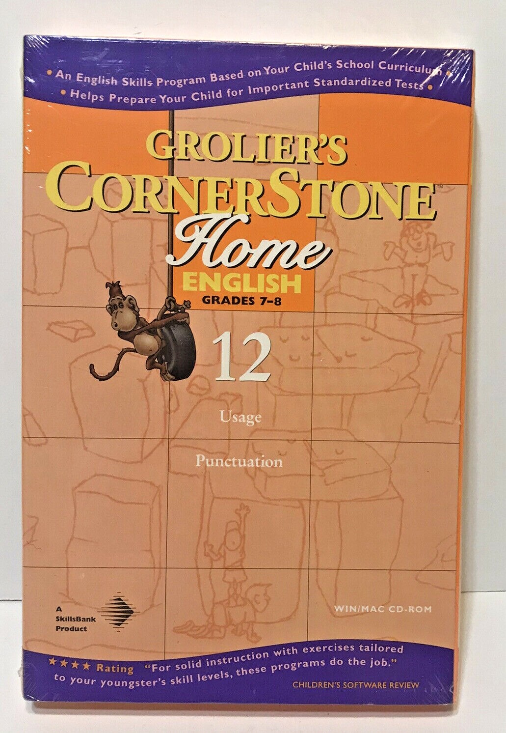 Grolier's Cornerstone Home English Usage Punctuation Grades 7-8 Win/Mac CD Rom