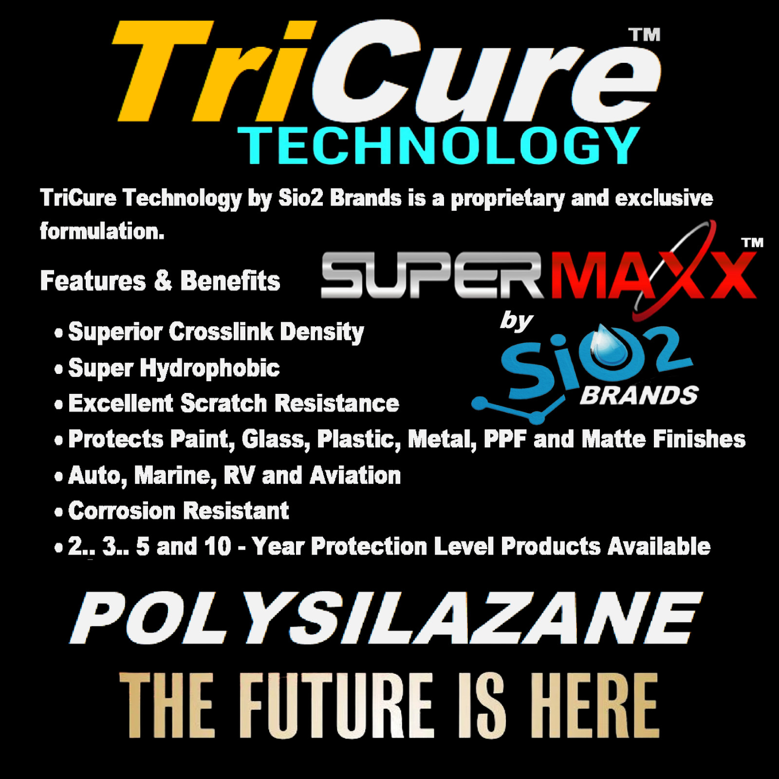 CERAMIC CAR COATING POLYSILAZANE TRICURE TECHNOLOGY "5 YR PAINT PROTECTION" -KIT