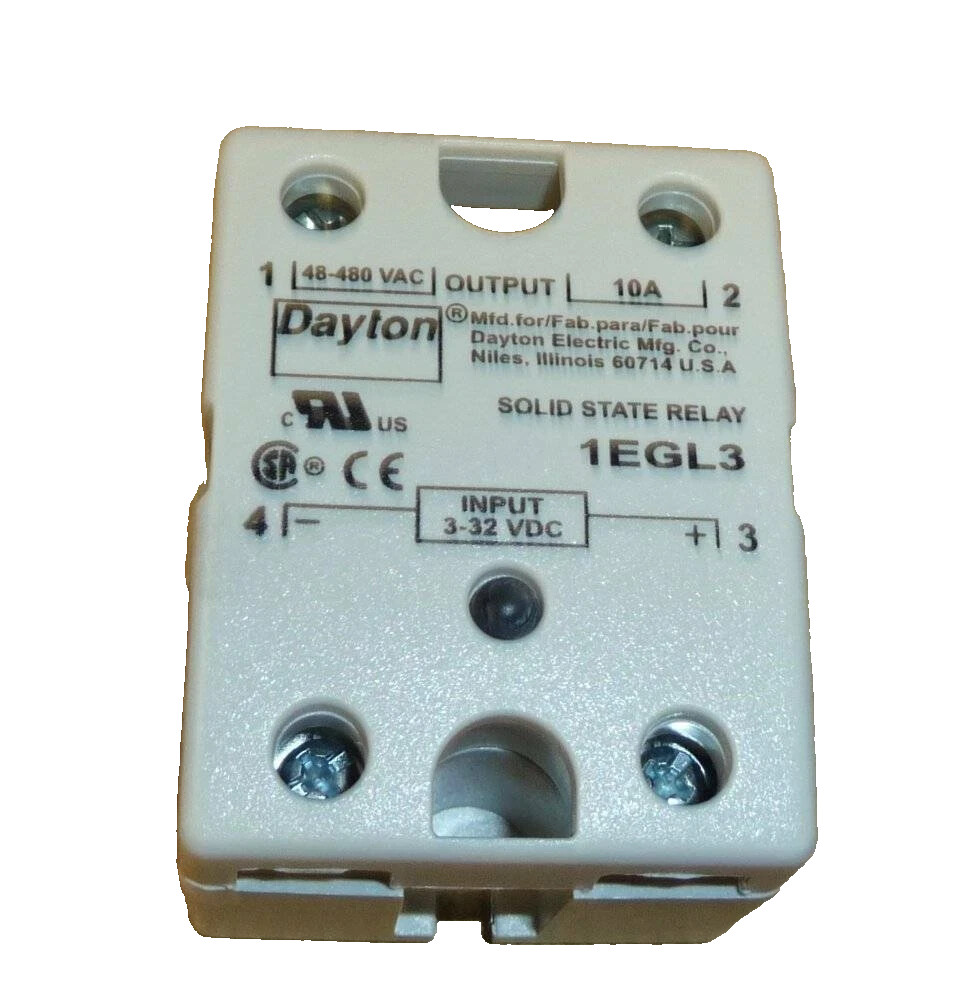 DAYTON Solid State Relay: Surface Mounted, 10 A Max Output Current, Triac, AC