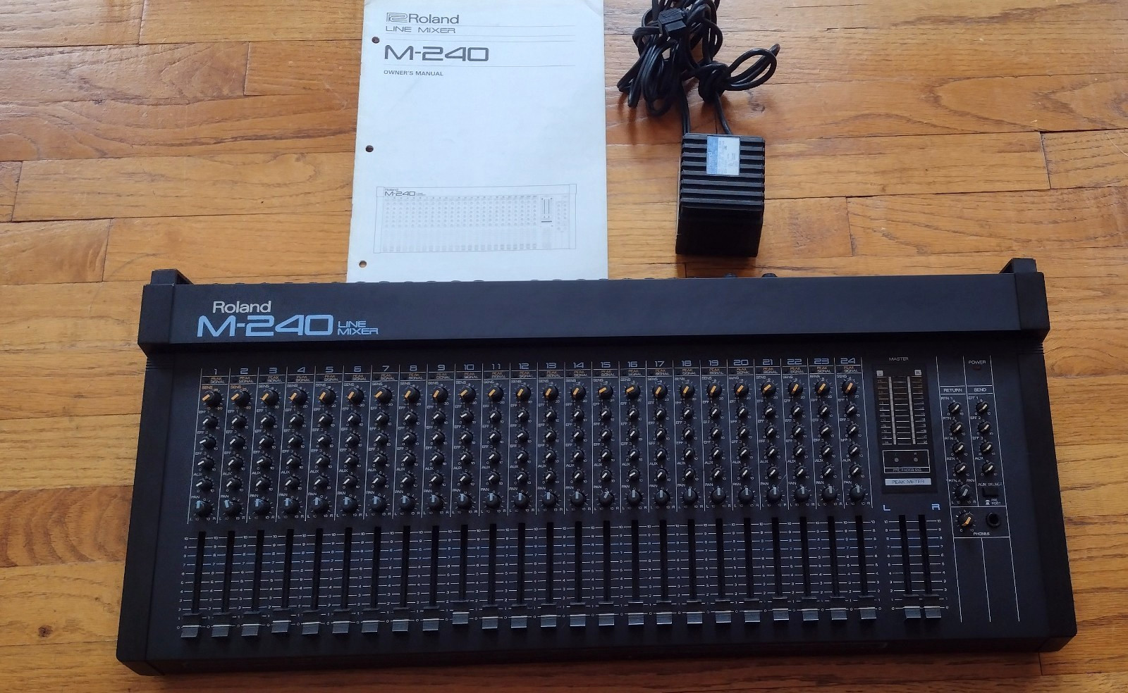 Roland M-240 Line Mixer w/ Power Supply & Owner's Manual