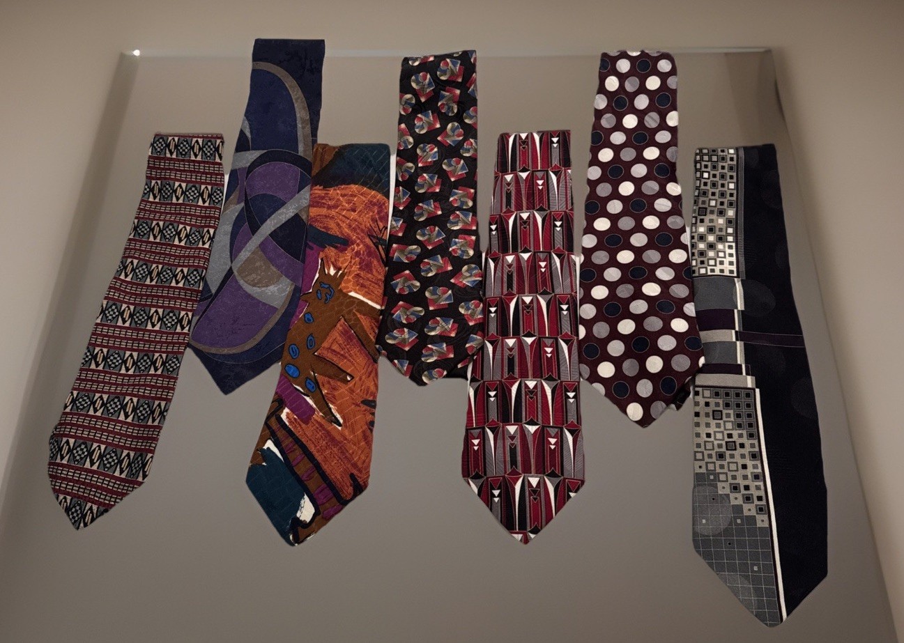 7 Silk Neckties: Dona-Salvadore Gregorio-Carlos Falchi-Storbridge-Logan (3)