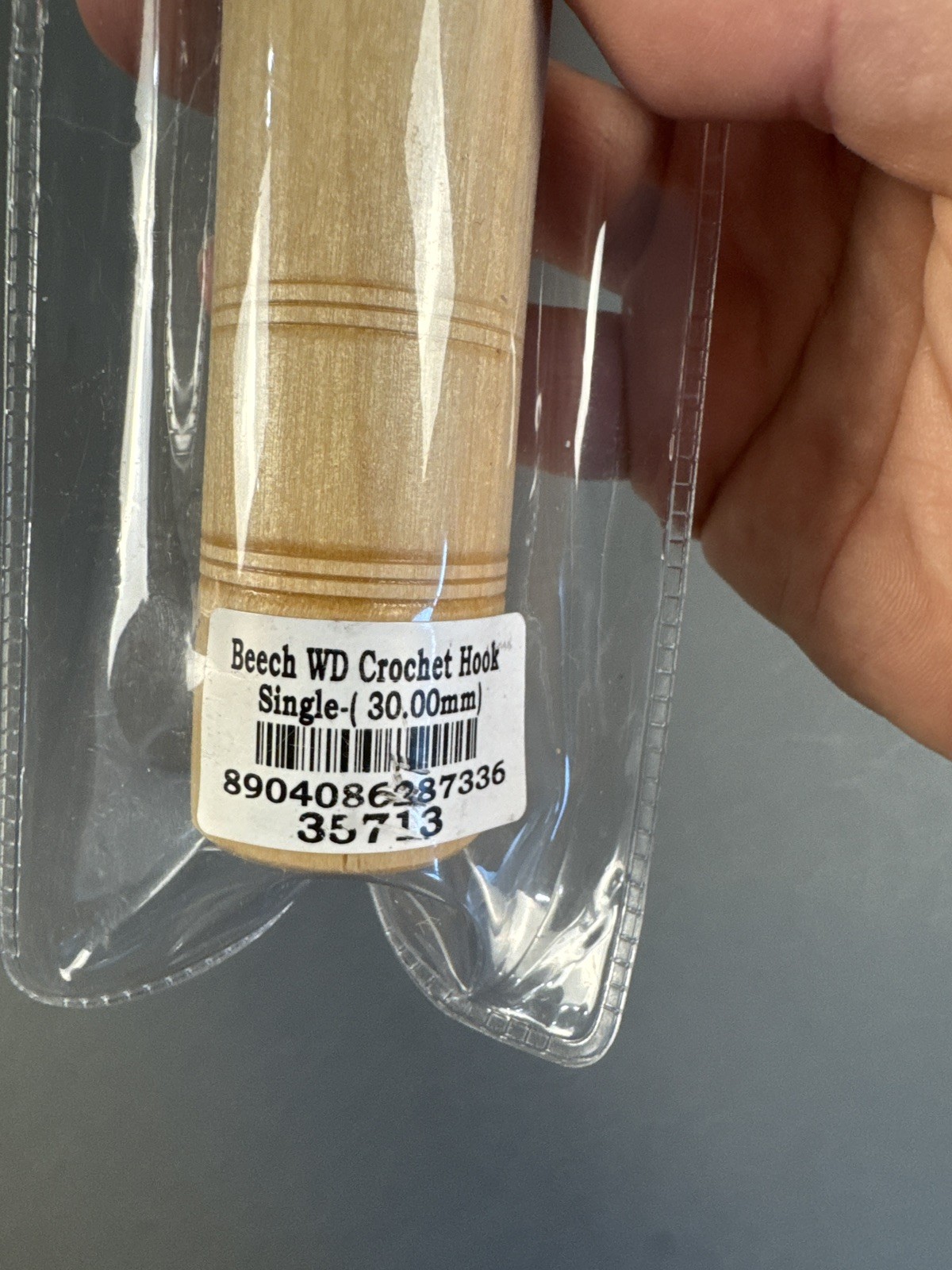 KnitPro Beech Crochet Hook 30mm Beech WD Single Wooden